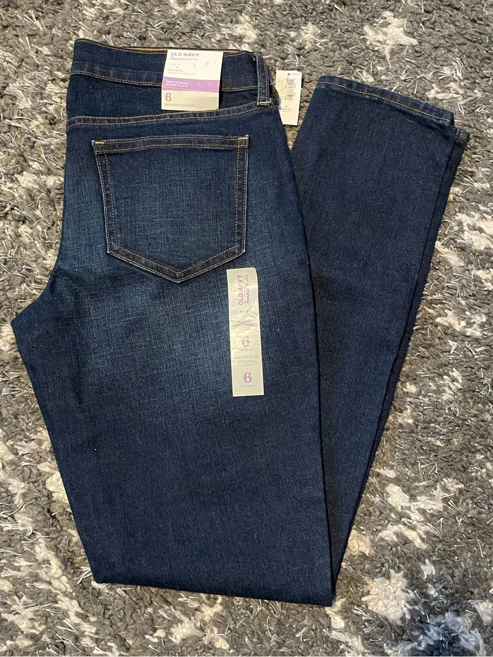 Old Navy Women's Dark Indigo Straight Leg Jeans